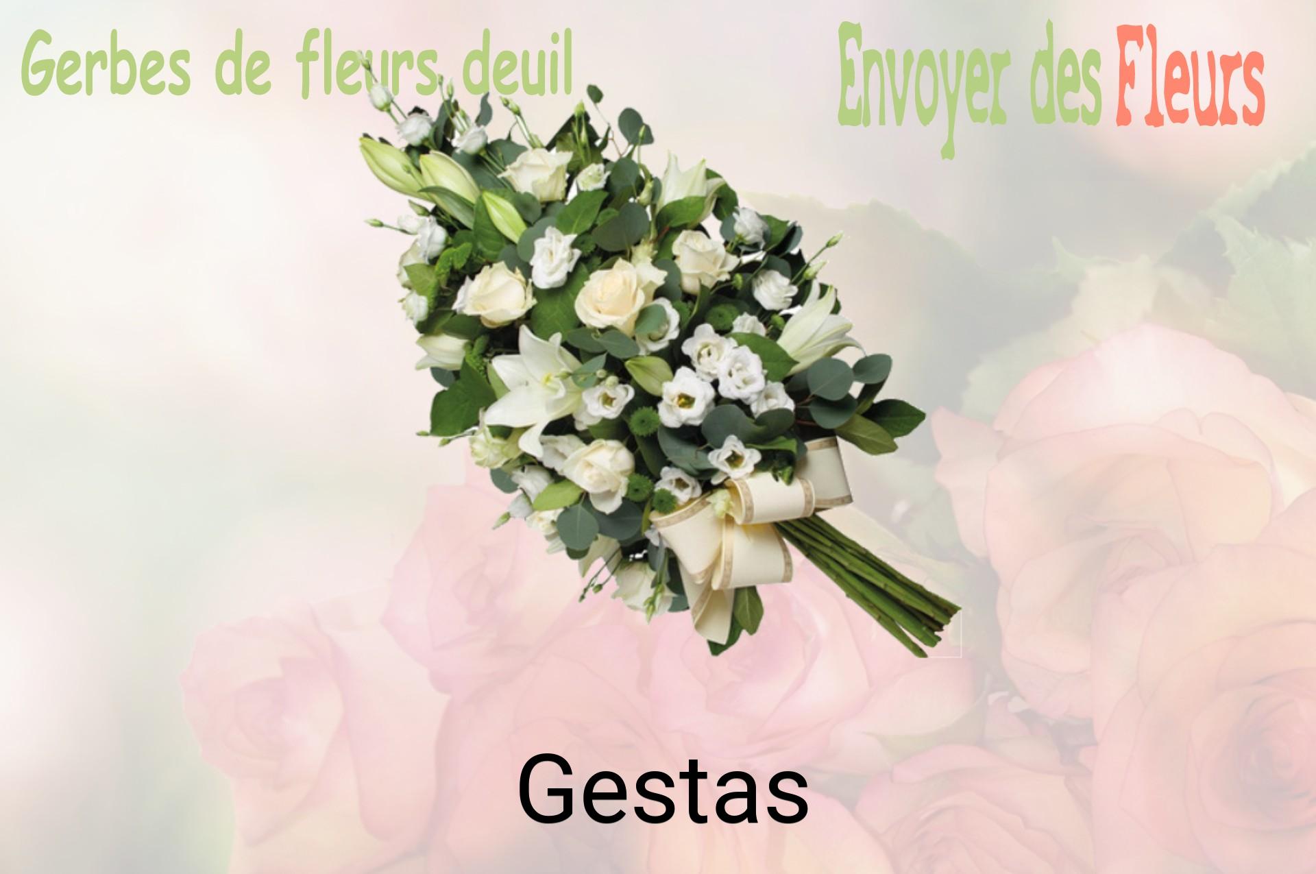 Gerbe de fleurs de deuil livrée à Gestas